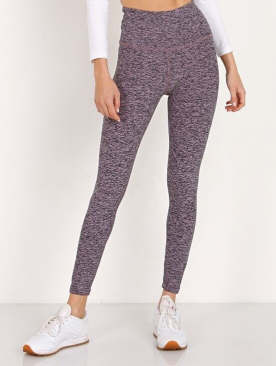 Beyond Yoga Pants - Beyond Yoga Spacedye High Waisted Midi Legging Black Pink Opal Size Medium